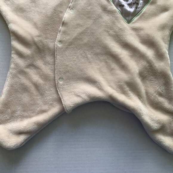 Sweet Baby Wished Upon A Star Snuggle Swaddle 26 x 28" Blanket Cream Plush Soft - Picture 3 of 10